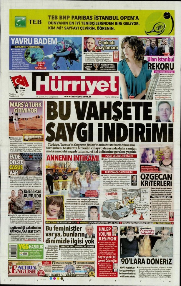 18 Şubat 2015 gazete manşetleri 5