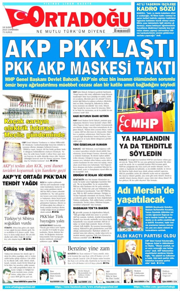 18 Şubat 2015 gazete manşetleri 9