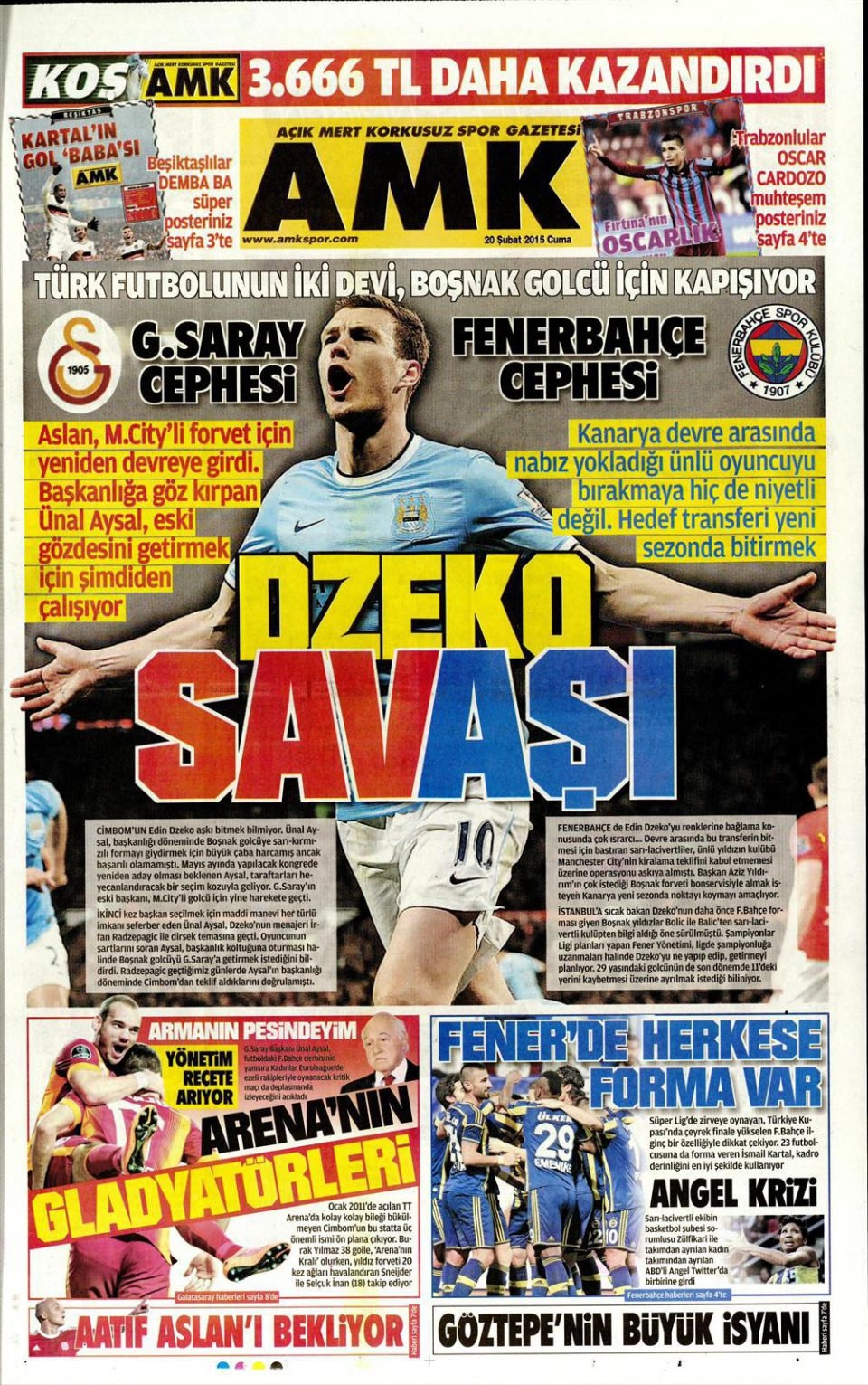 20 Şubat 2015 gazete manşetleri 23