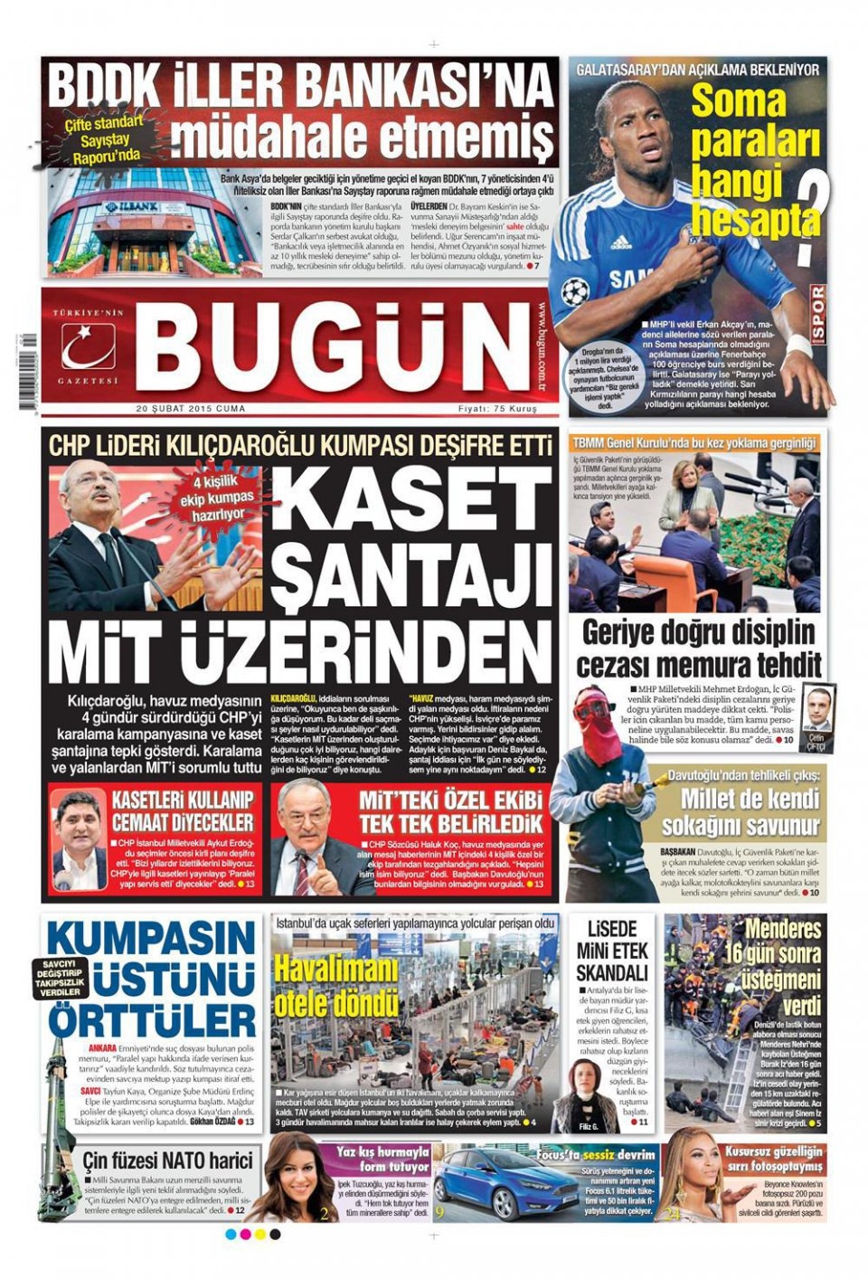 20 Şubat 2015 gazete manşetleri 24