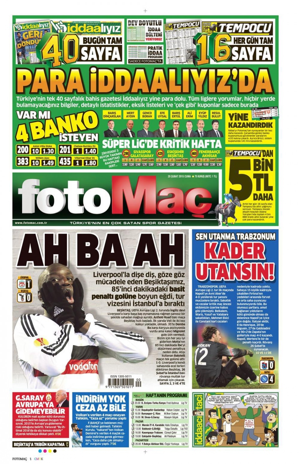 20 Şubat 2015 gazete manşetleri 27