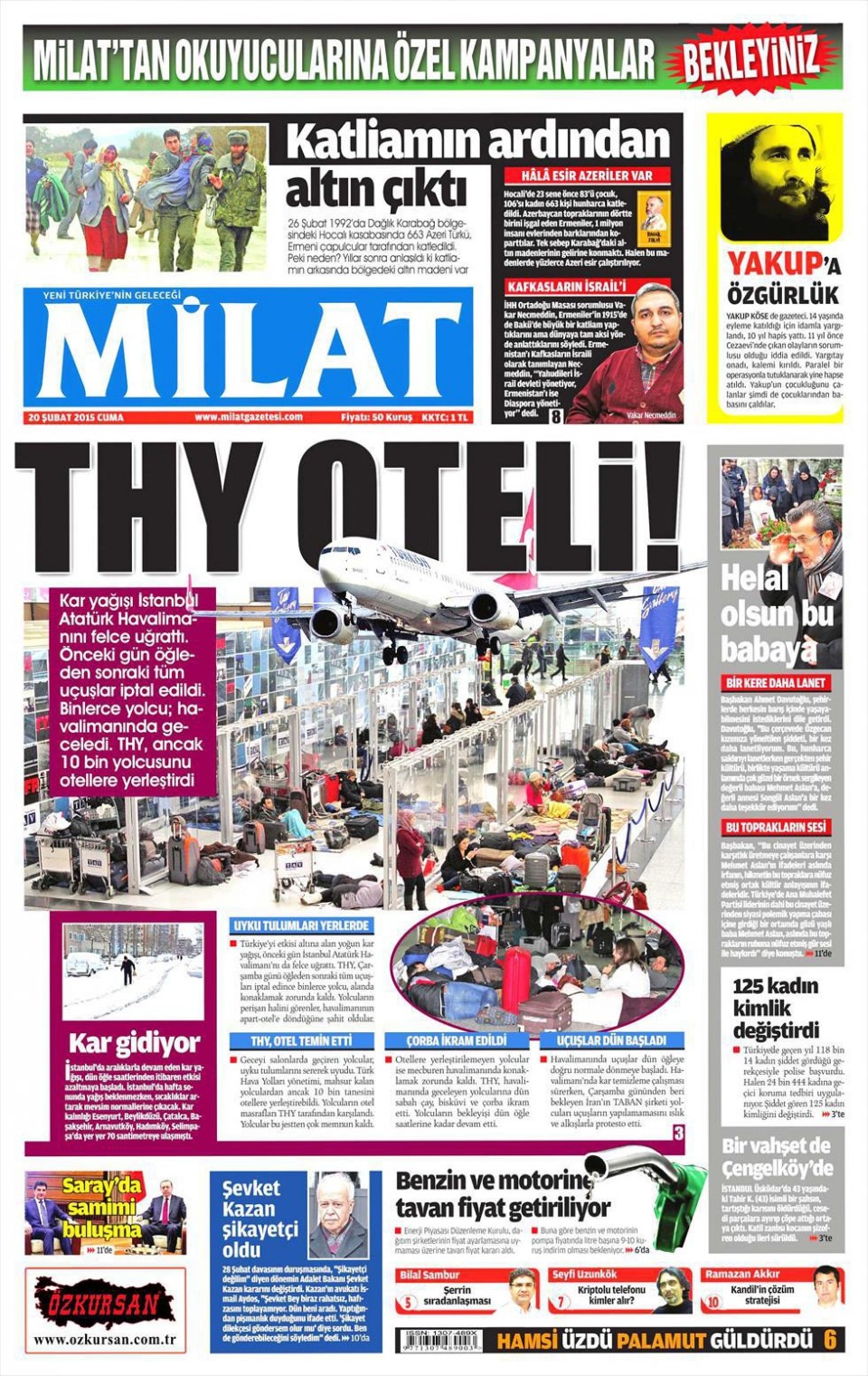 20 Şubat 2015 gazete manşetleri 28