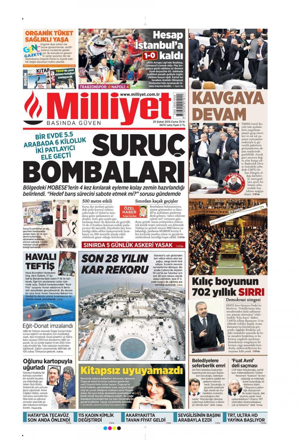 20 Şubat 2015 gazete manşetleri 7