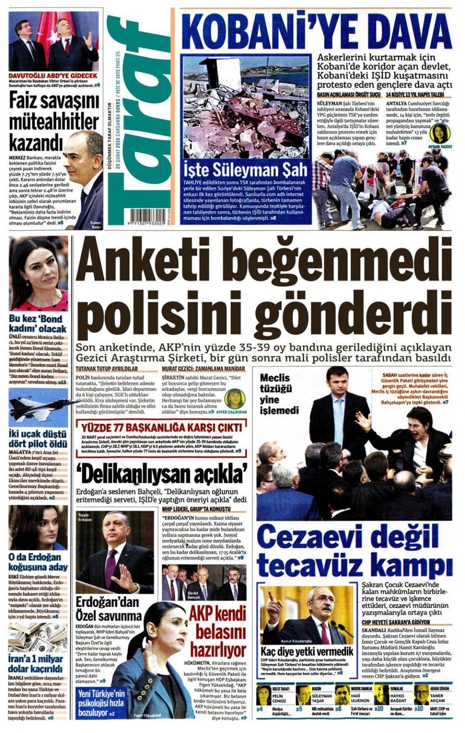 25 Şubat 2015 gazete manşetleri 14