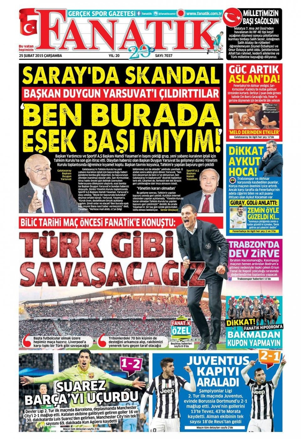 25 Şubat 2015 gazete manşetleri 27