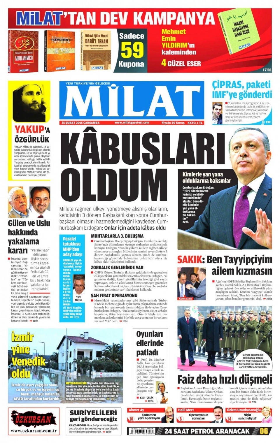 25 Şubat 2015 gazete manşetleri 29