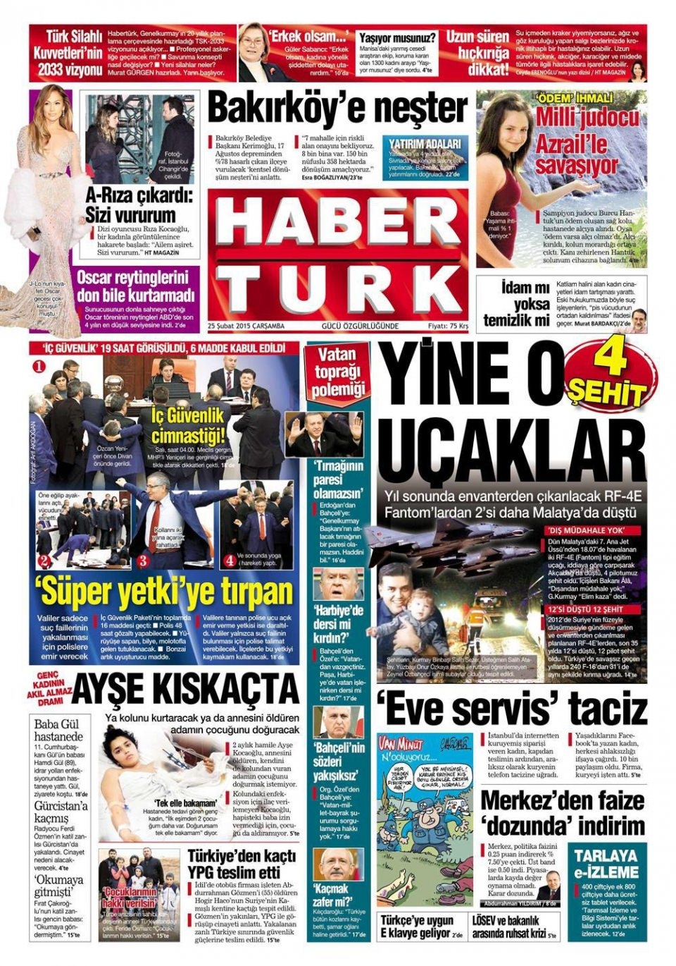 25 Şubat 2015 gazete manşetleri 4
