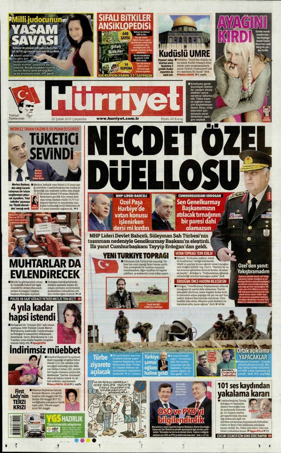 25 Şubat 2015 gazete manşetleri 5