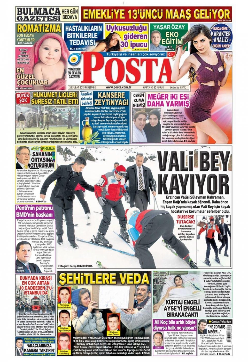 26 Şubat 2015 gazete manşetleri 10