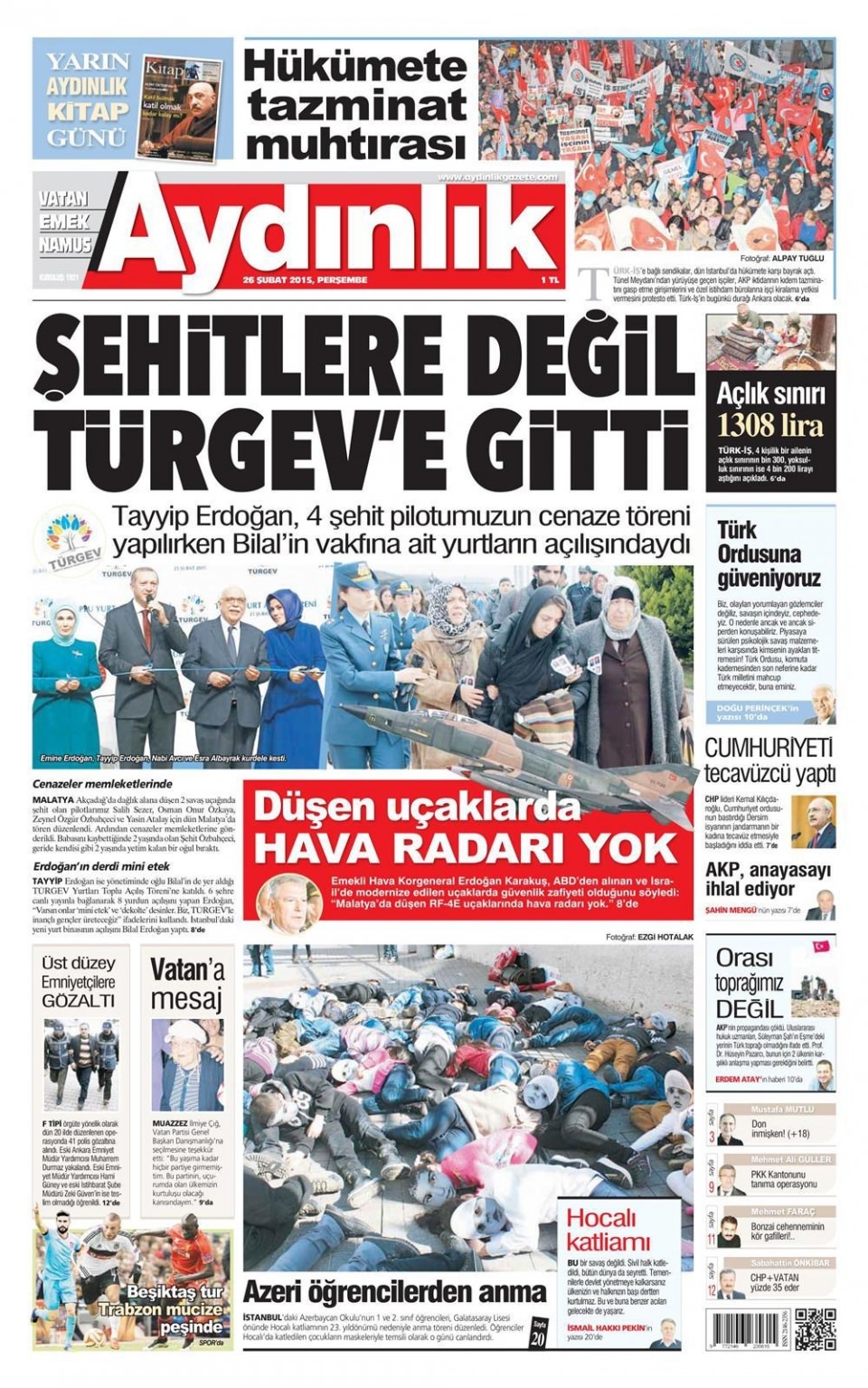 26 Şubat 2015 gazete manşetleri 2