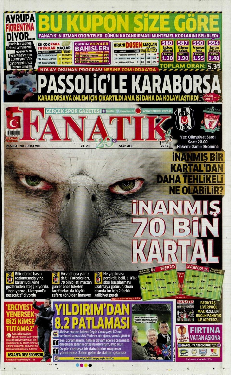 26 Şubat 2015 gazete manşetleri 28