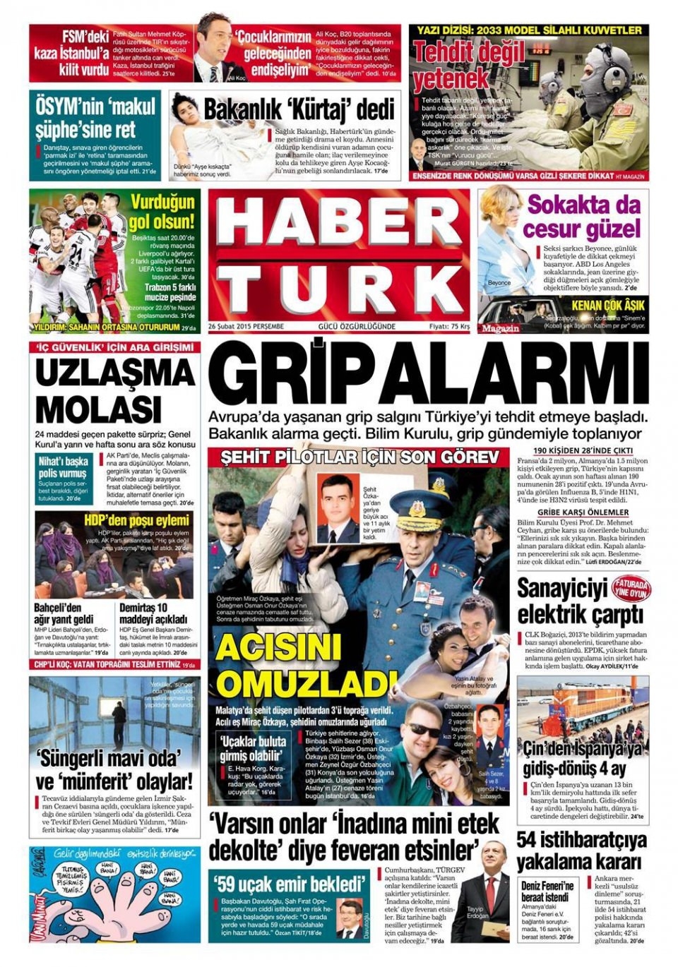 26 Şubat 2015 gazete manşetleri 4