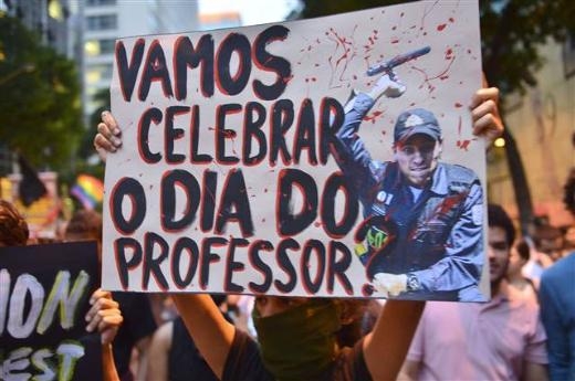 Brezilya'da öğretmen protestosu olaylı geçti 10