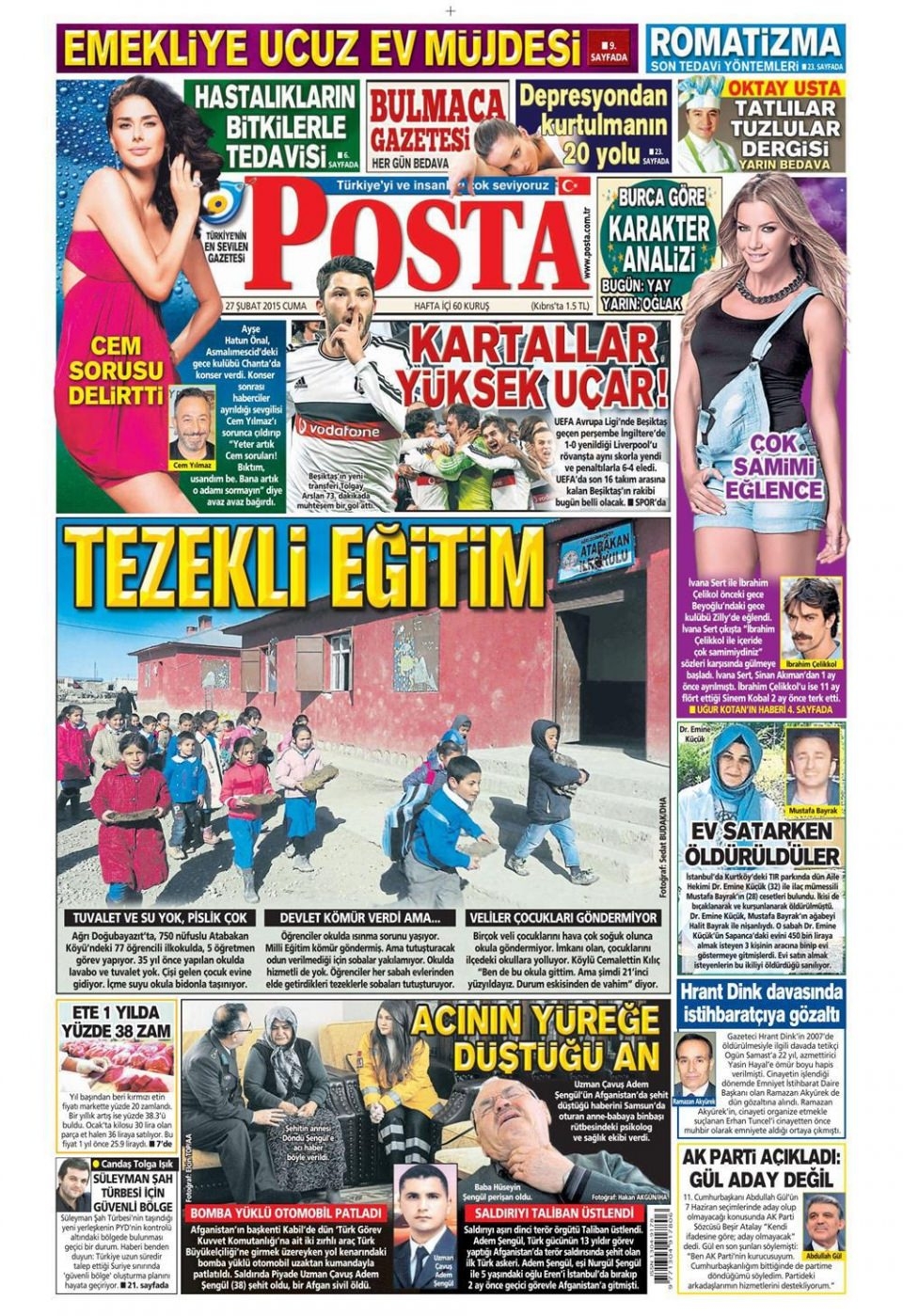 27 Şubat 2015 gazete manşetleri 12