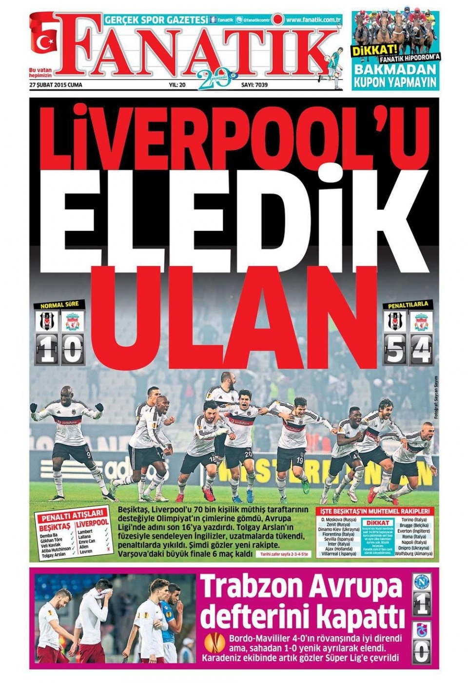 27 Şubat 2015 gazete manşetleri 26