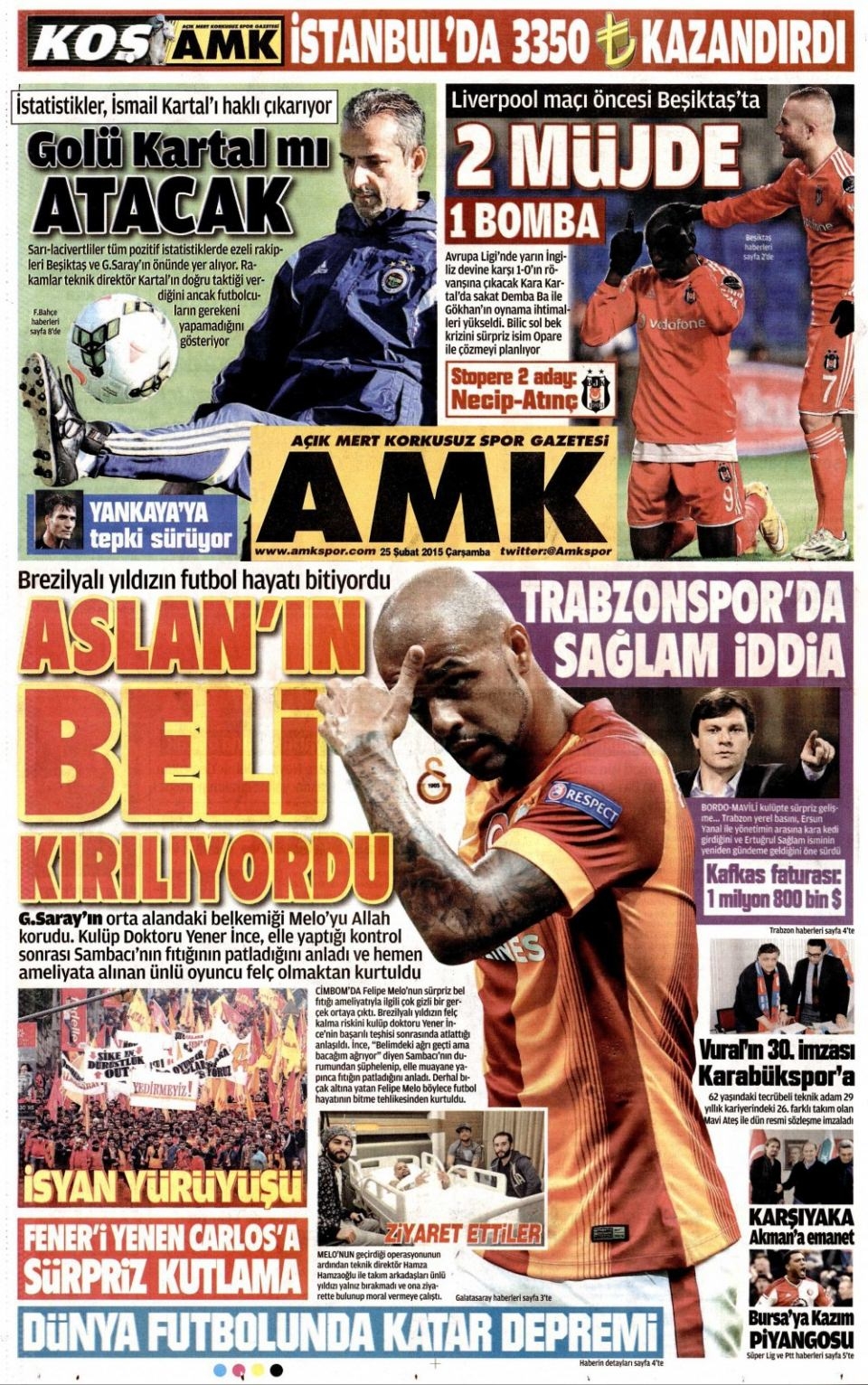 27 Şubat 2015 gazete manşetleri 29