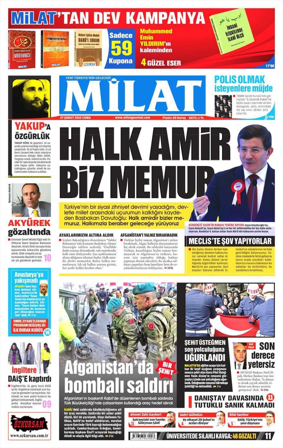 27 Şubat 2015 gazete manşetleri 30