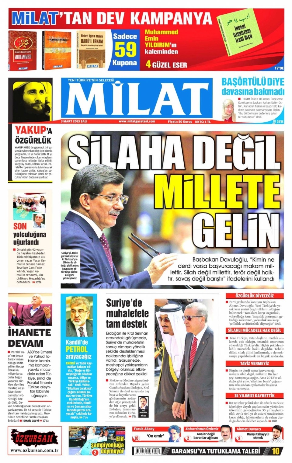 3 Mart 2015 gazete manşetleri 24