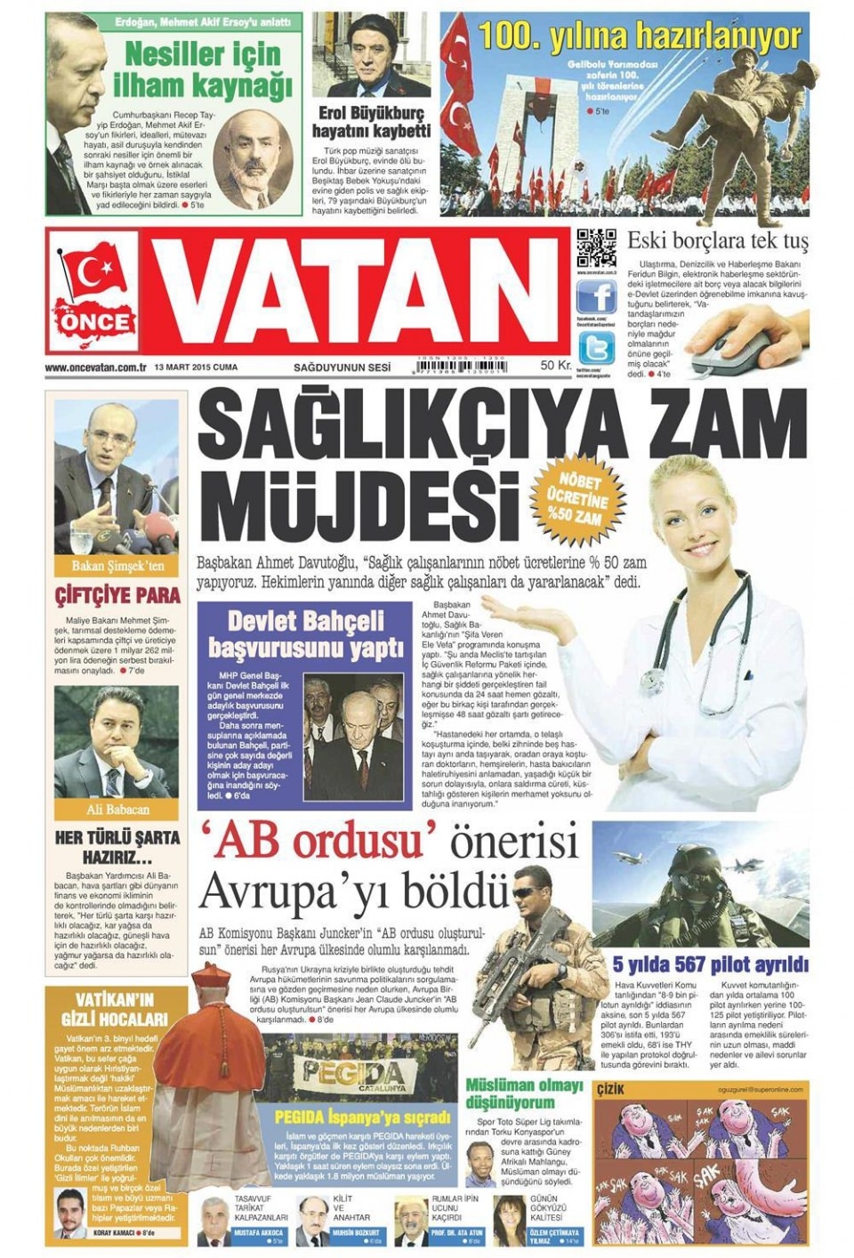 13 Mart 2015 gazete manşetleri 18