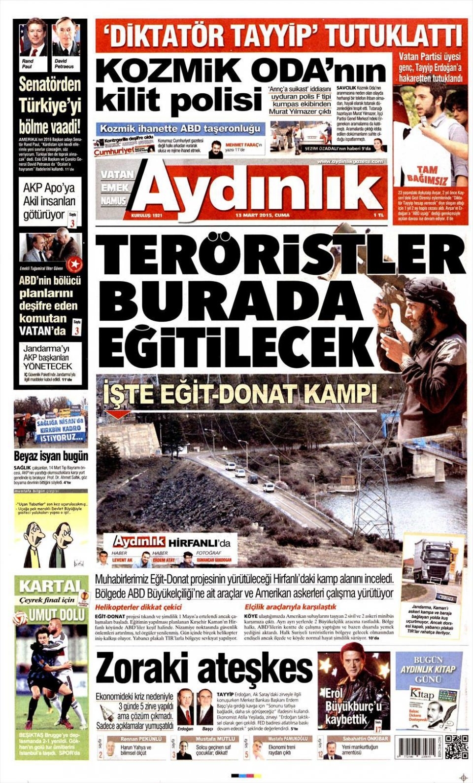 13 Mart 2015 gazete manşetleri 2