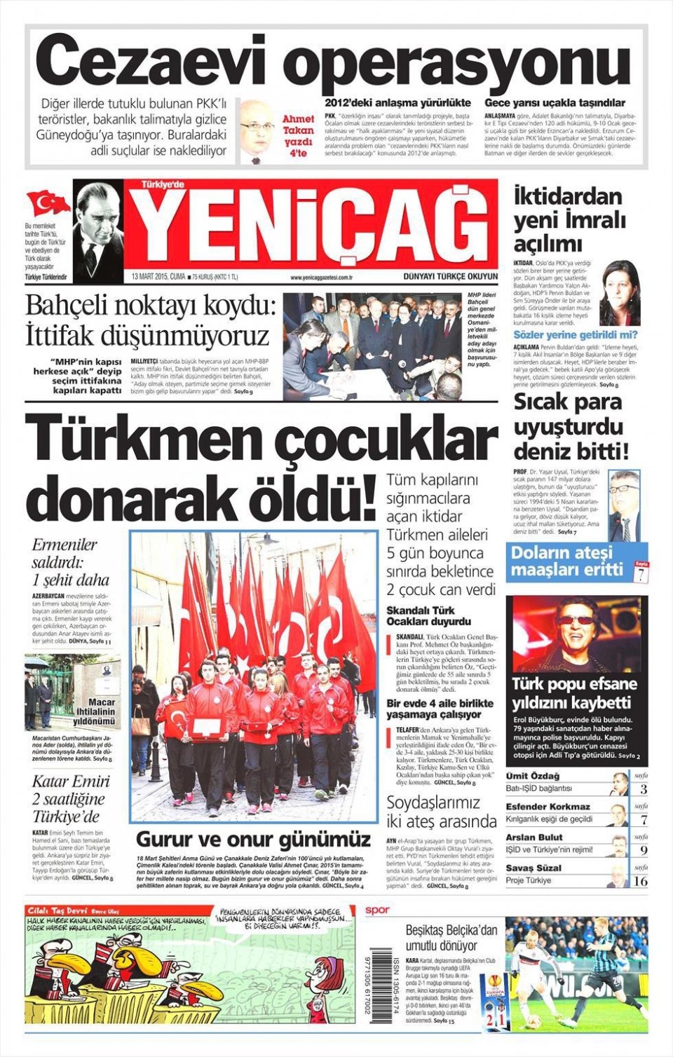 13 Mart 2015 gazete manşetleri 20