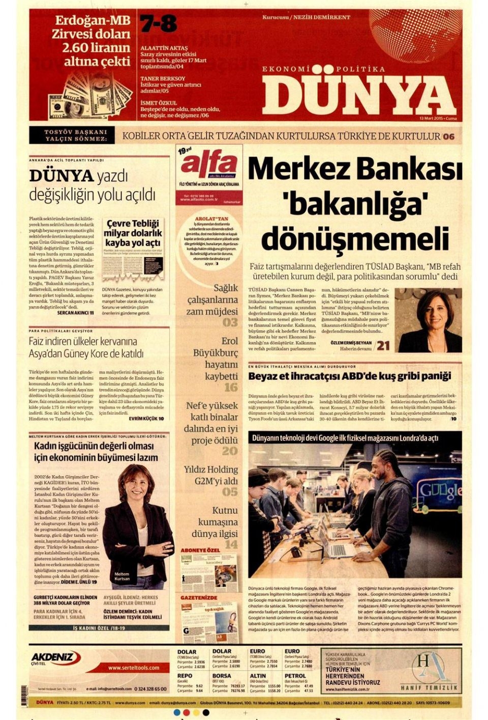 13 Mart 2015 gazete manşetleri 28