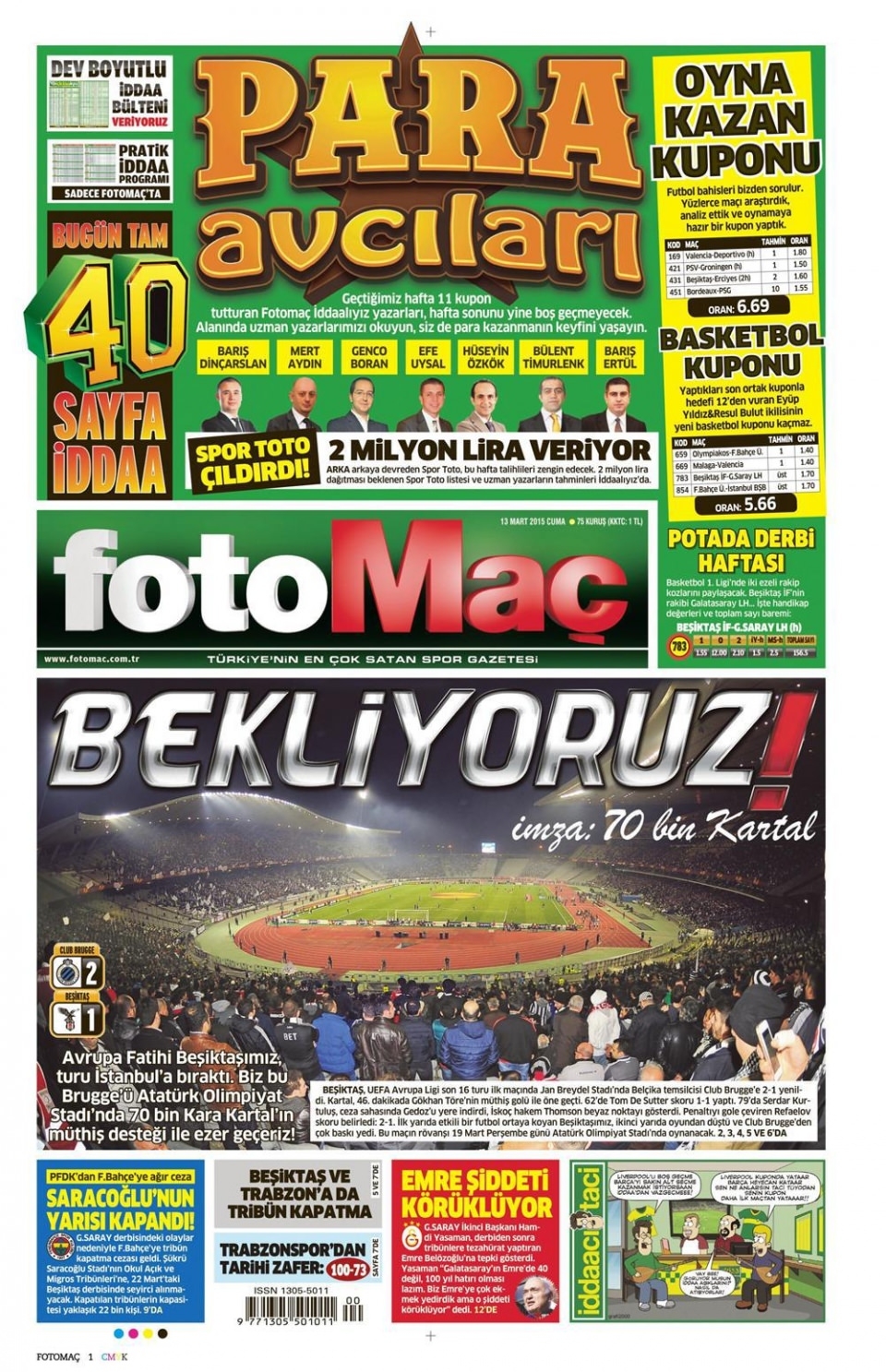 13 Mart 2015 gazete manşetleri 30