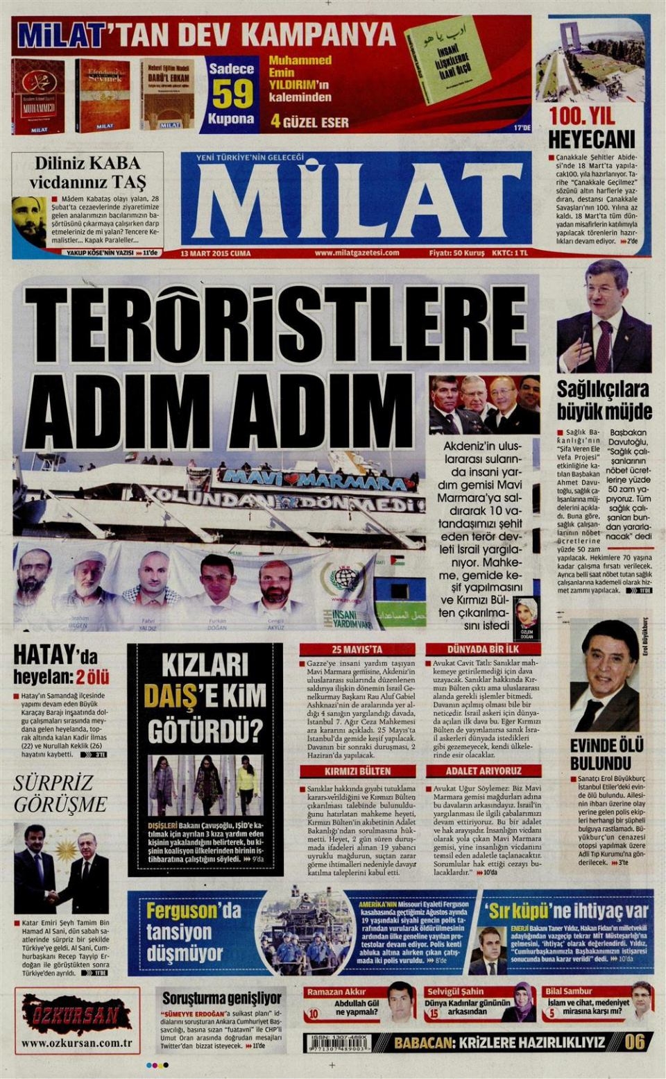 13 Mart 2015 gazete manşetleri 31