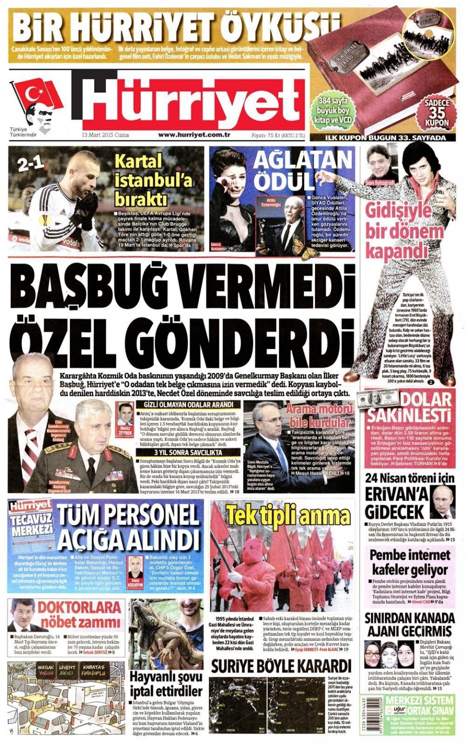 13 Mart 2015 gazete manşetleri 5