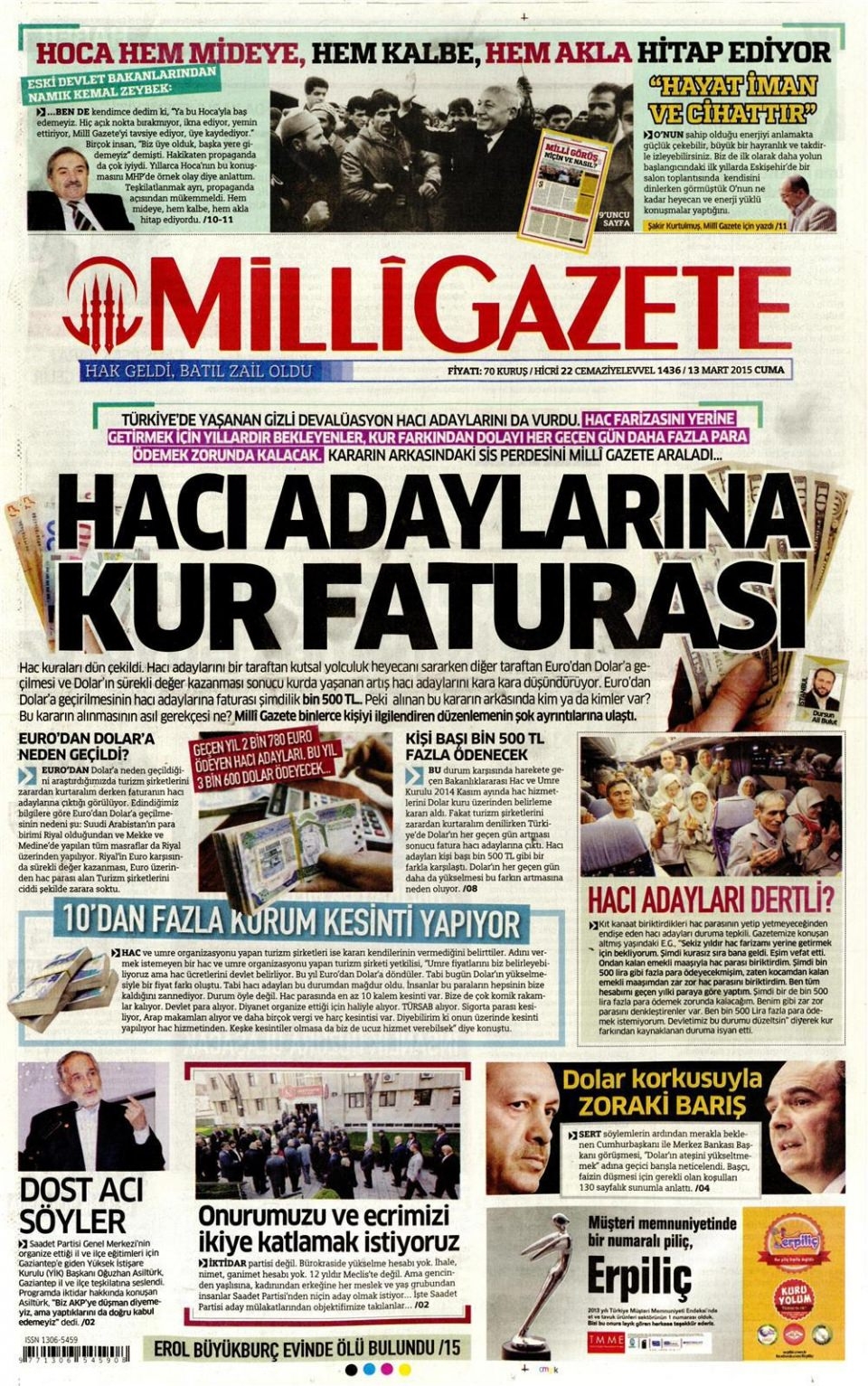 13 Mart 2015 gazete manşetleri 7