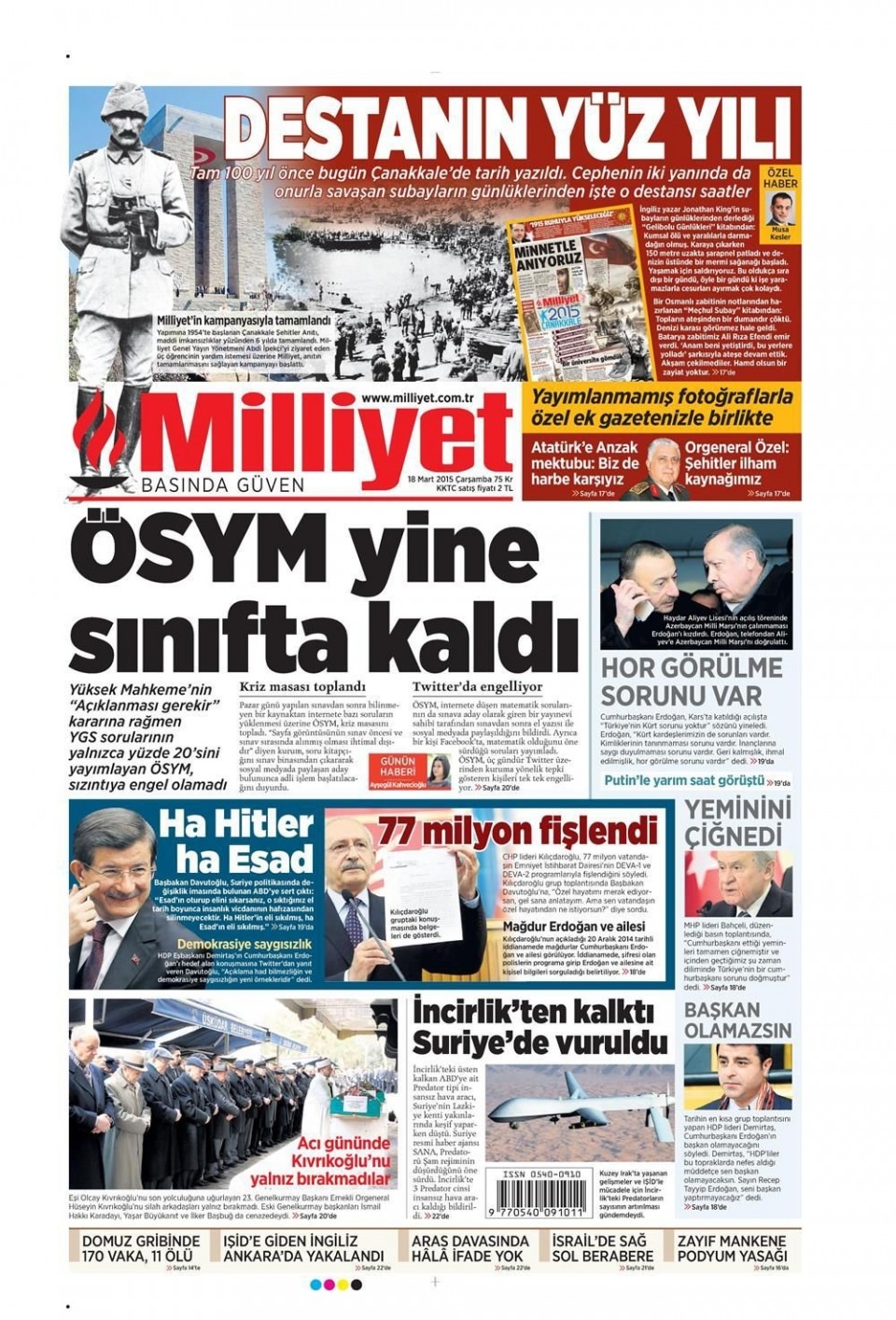 18 Mart 2015 gazete manşetleri 10