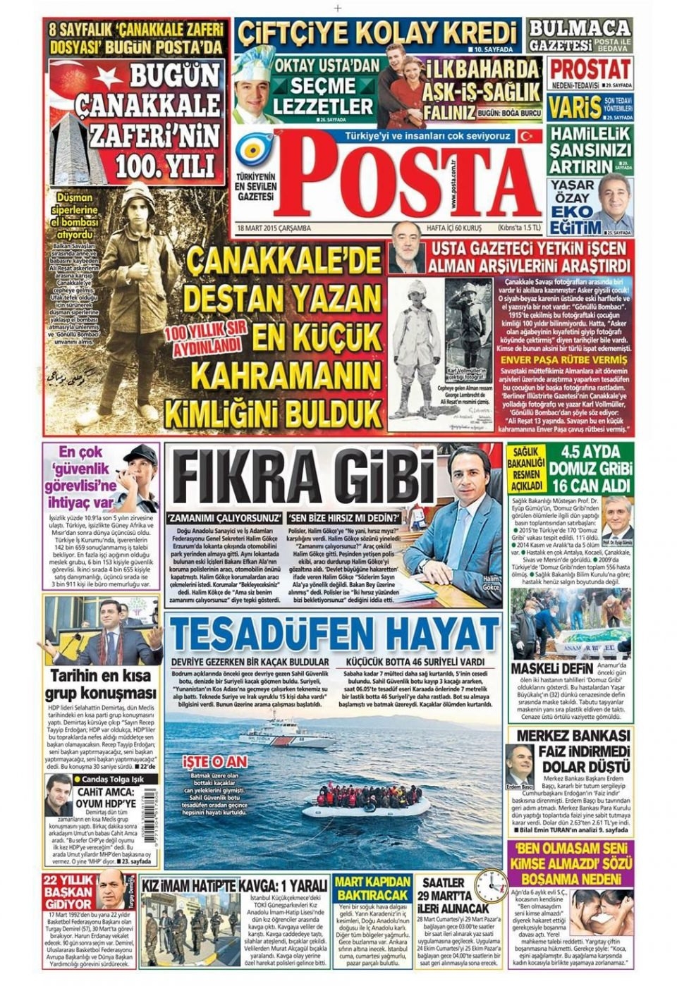 18 Mart 2015 gazete manşetleri 12