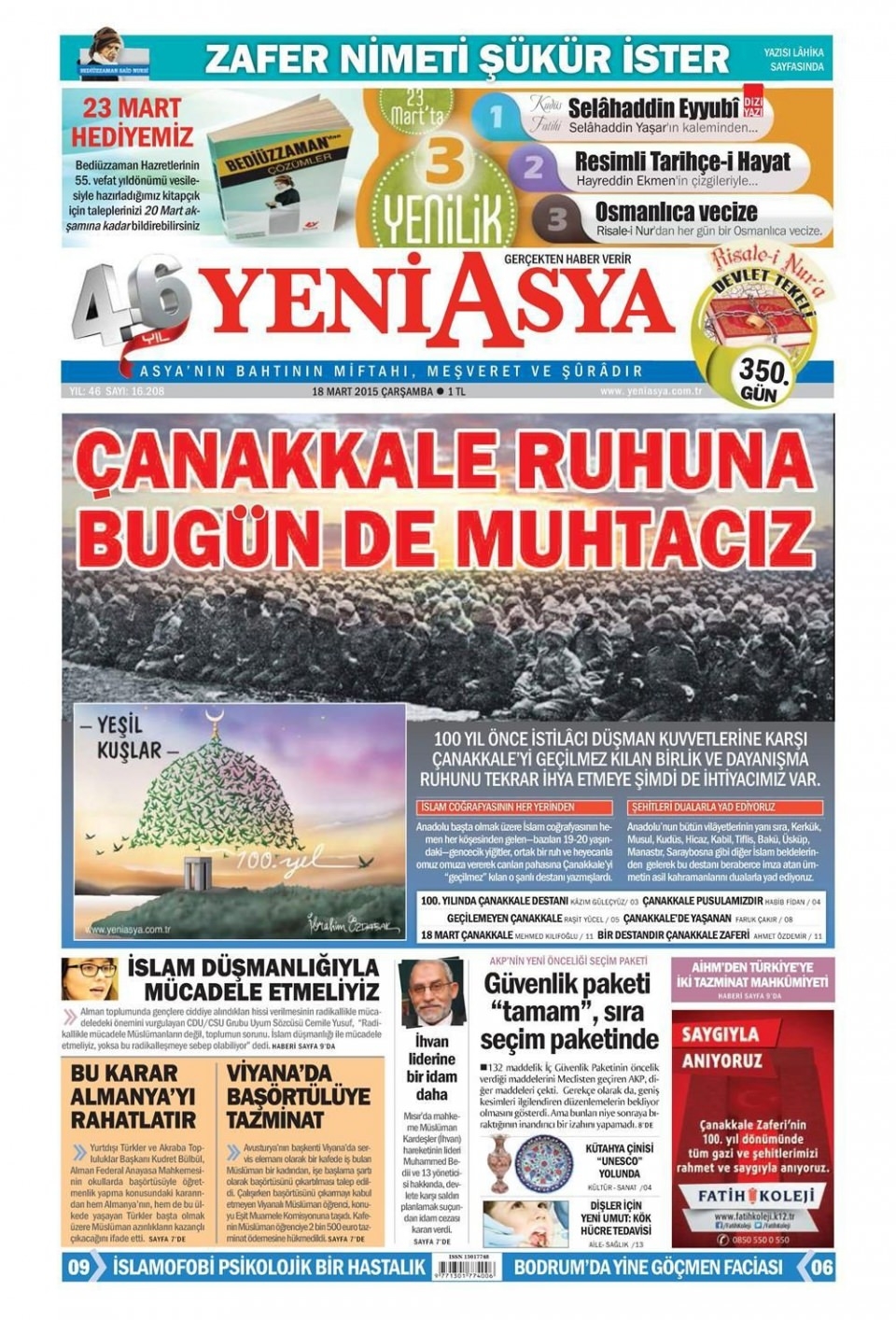 18 Mart 2015 gazete manşetleri 20