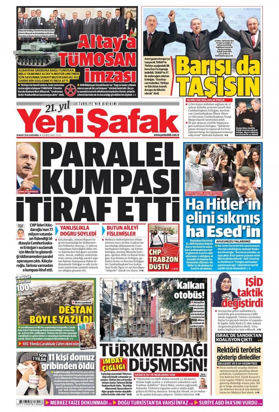 18 Mart 2015 gazete manşetleri 22