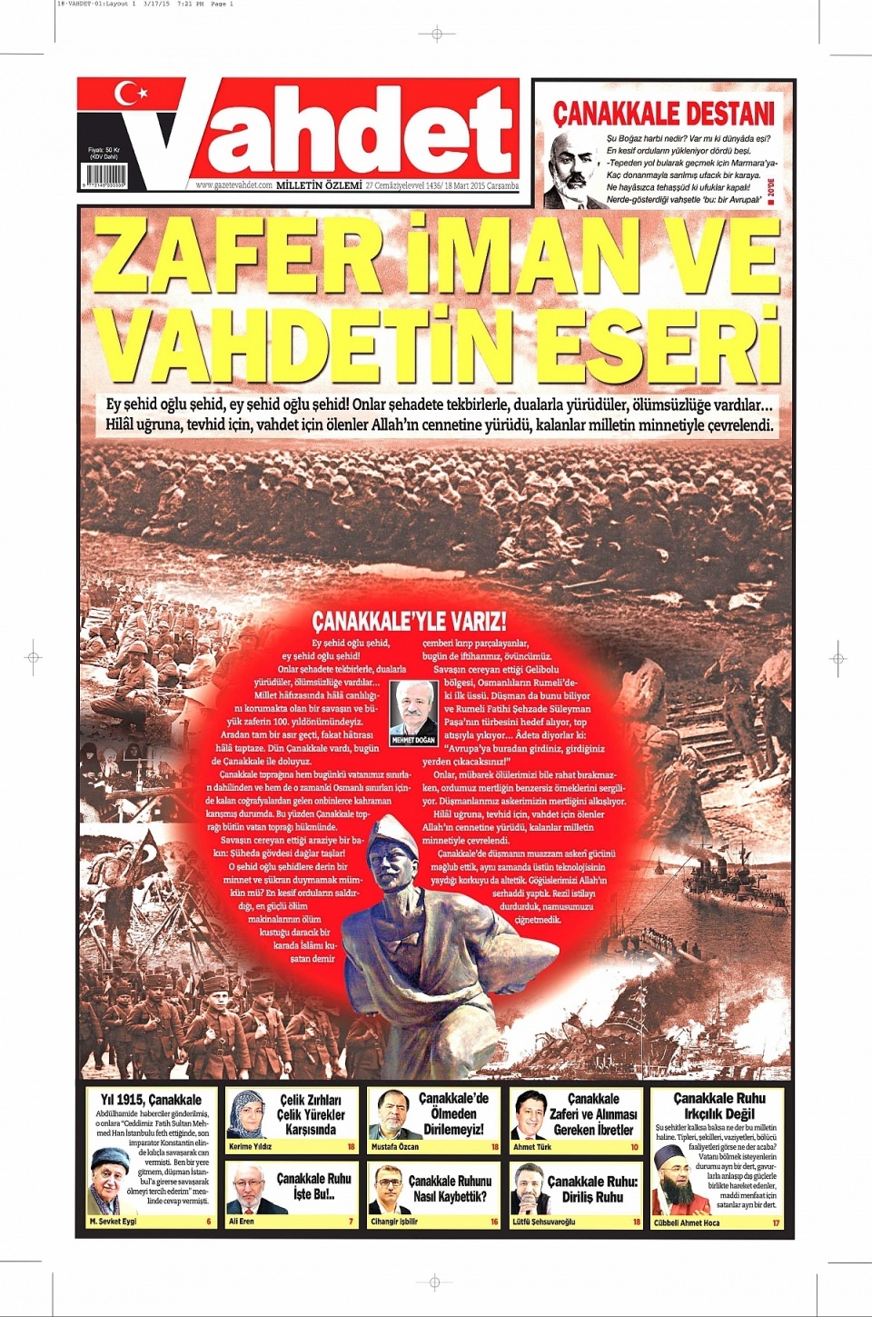 18 Mart 2015 gazete manşetleri 24