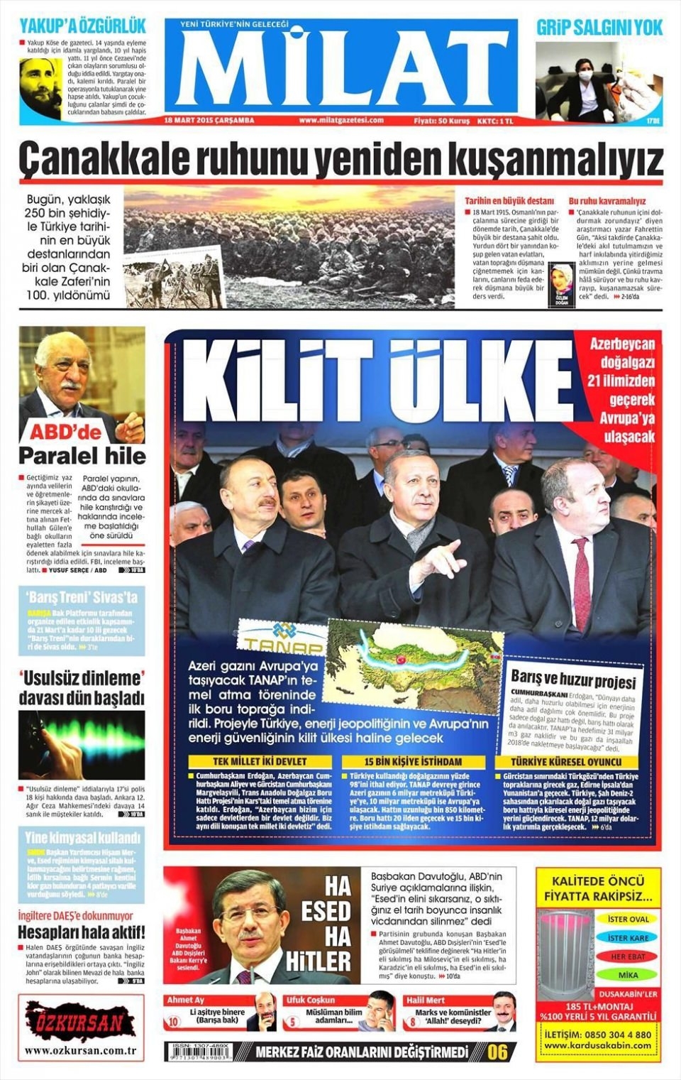 18 Mart 2015 gazete manşetleri 29