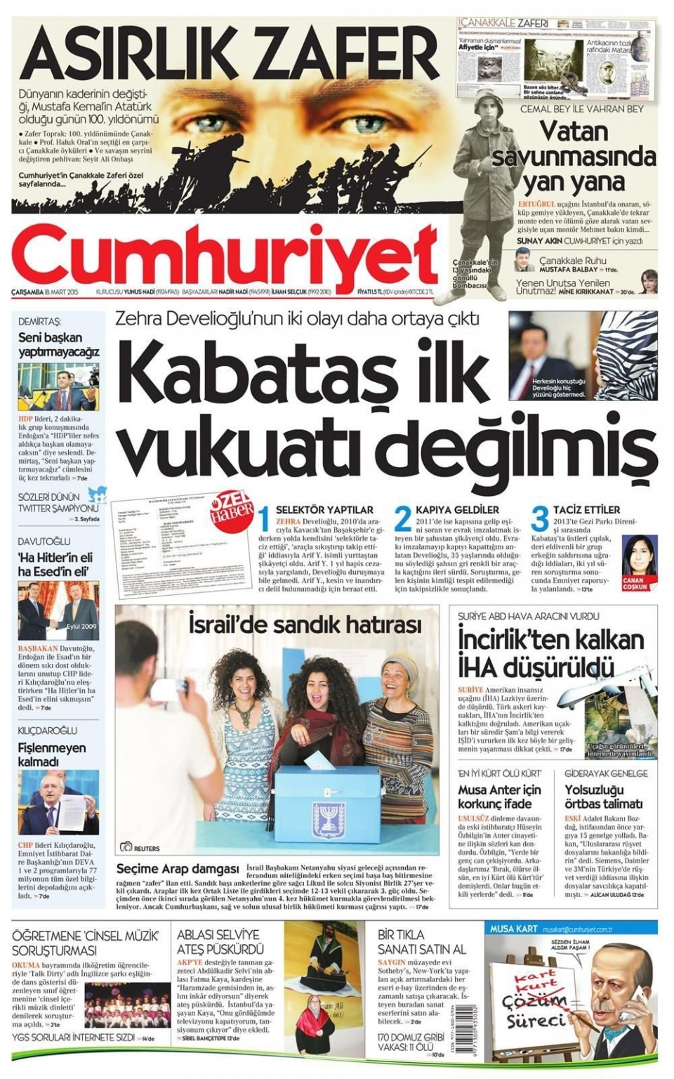 18 Mart 2015 gazete manşetleri 4