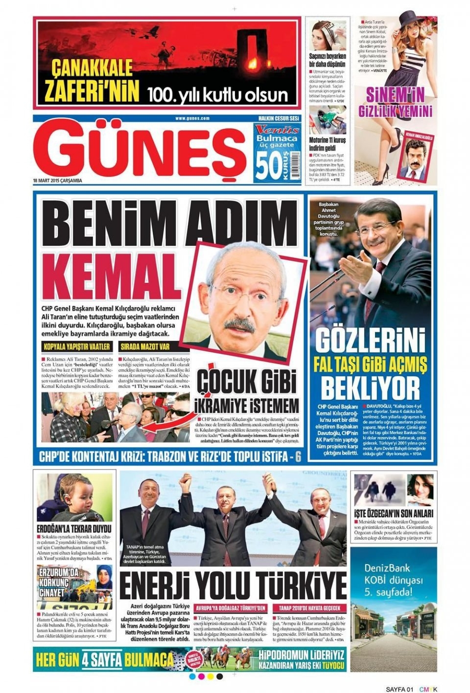 18 Mart 2015 gazete manşetleri 5