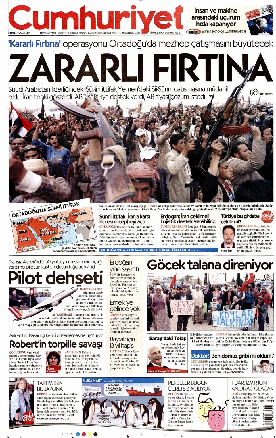 27 Mart 2015 gazete manşetleri 4