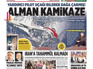 27 Mart 2015 gazete manşetleri