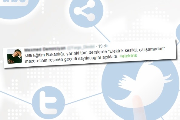 Elektrik kesintisi sosyal medyada 1