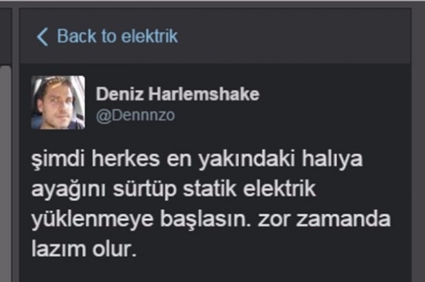 Elektrik kesintisi sosyal medyada 12