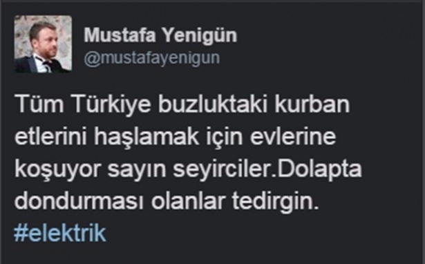 Elektrik kesintisi sosyal medyada 15