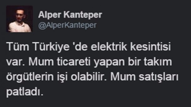Elektrik kesintisi sosyal medyada 16