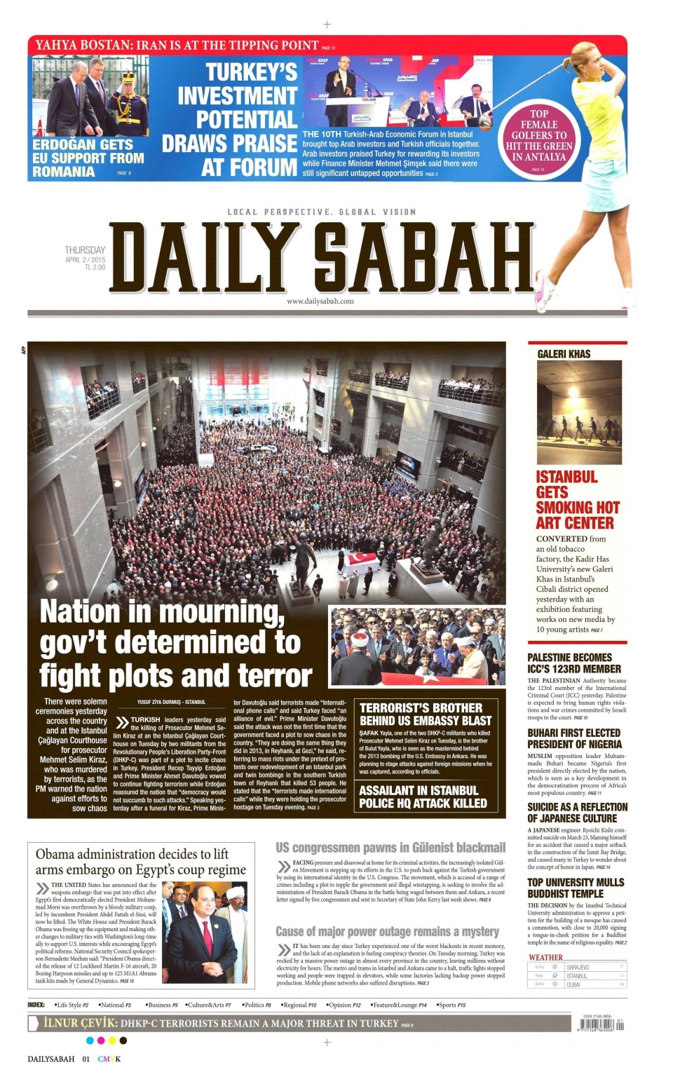 2 Nisan 2014 gazete manşetleri 23