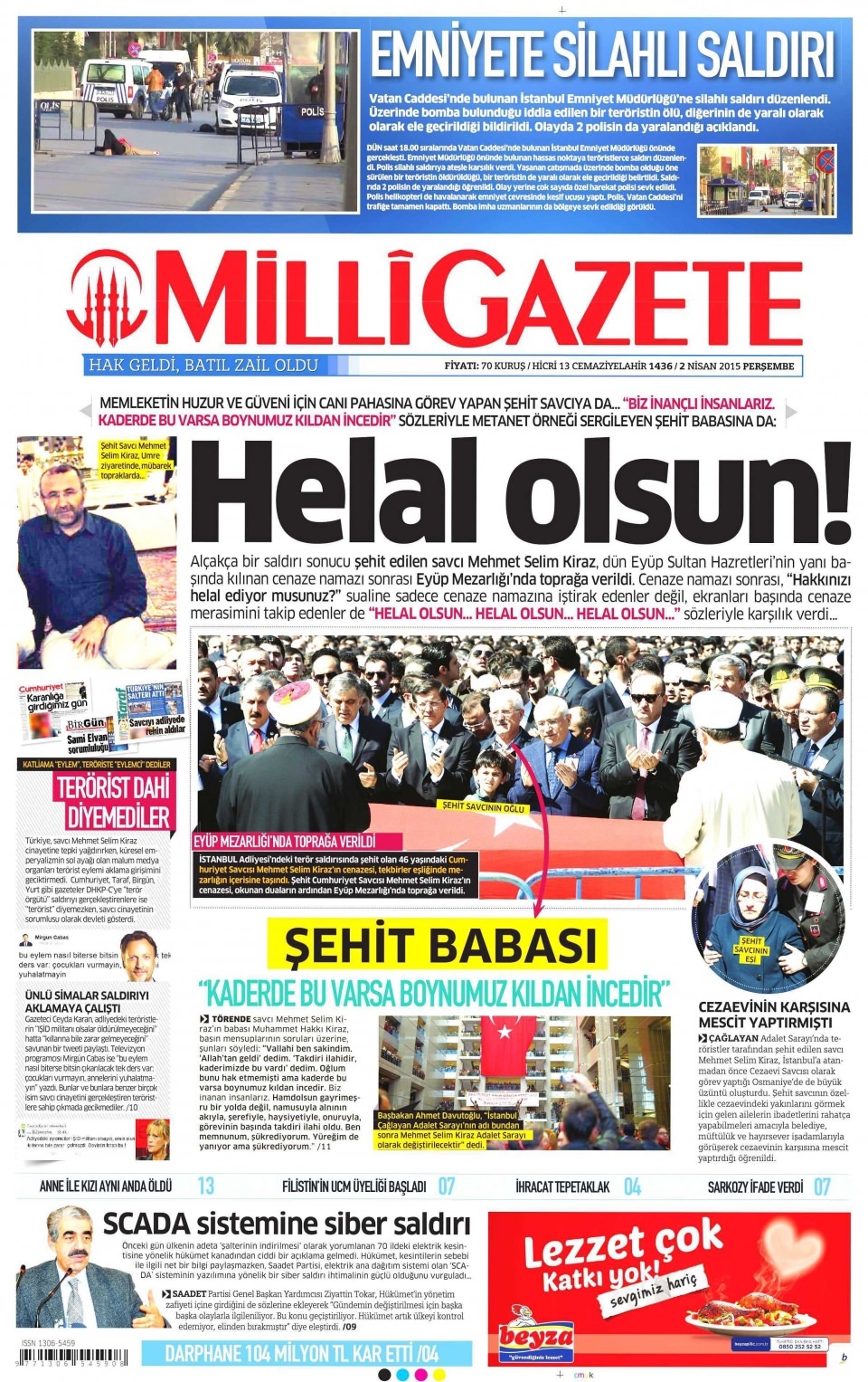 2 Nisan 2014 gazete manşetleri 6