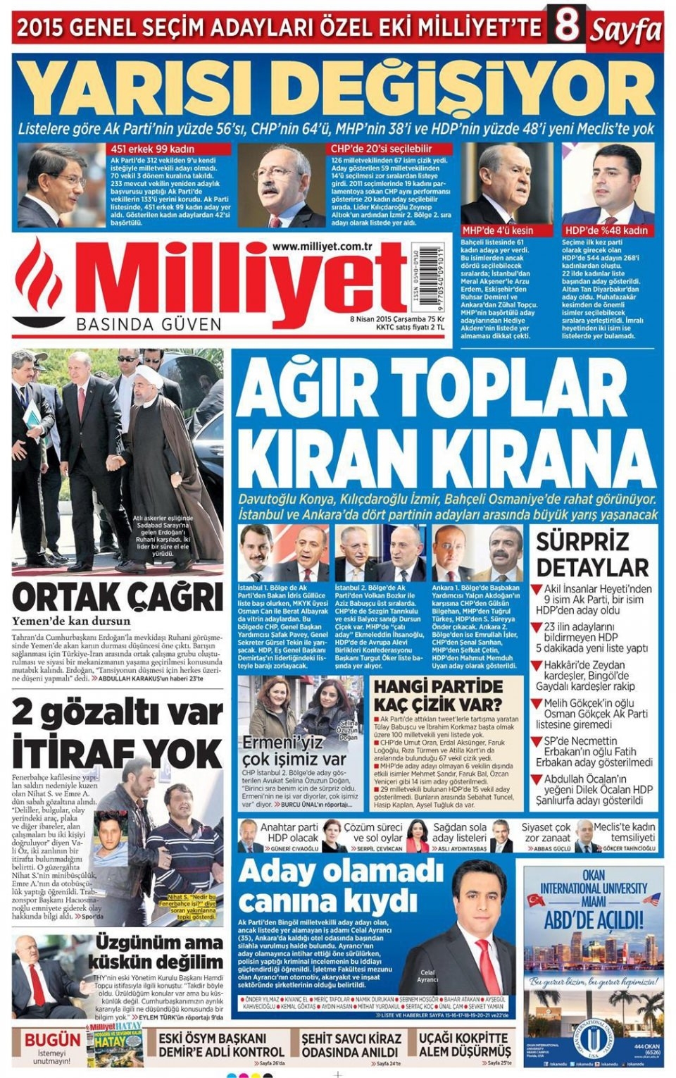 8 Nisan 2015 gazete manşetleri 10