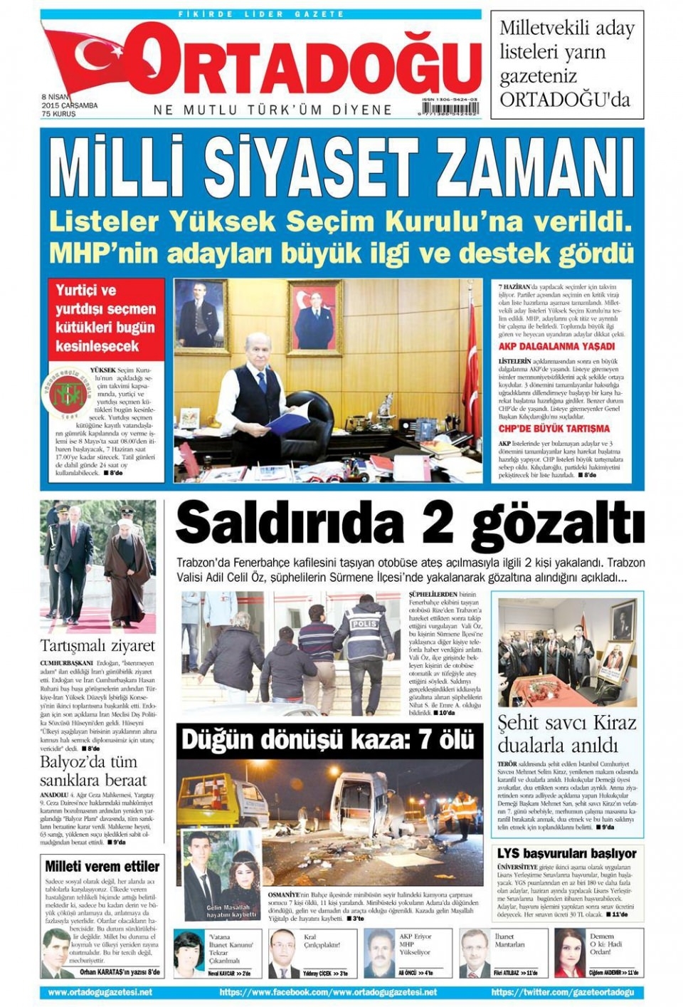 8 Nisan 2015 gazete manşetleri 11