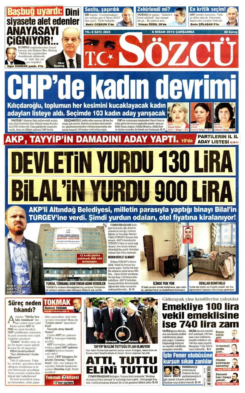 8 Nisan 2015 gazete manşetleri 14