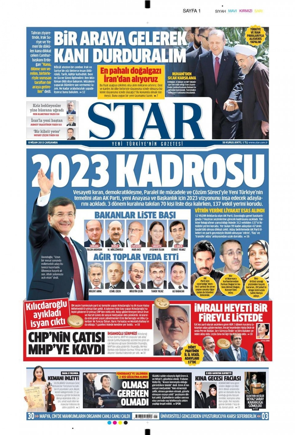 8 Nisan 2015 gazete manşetleri 15